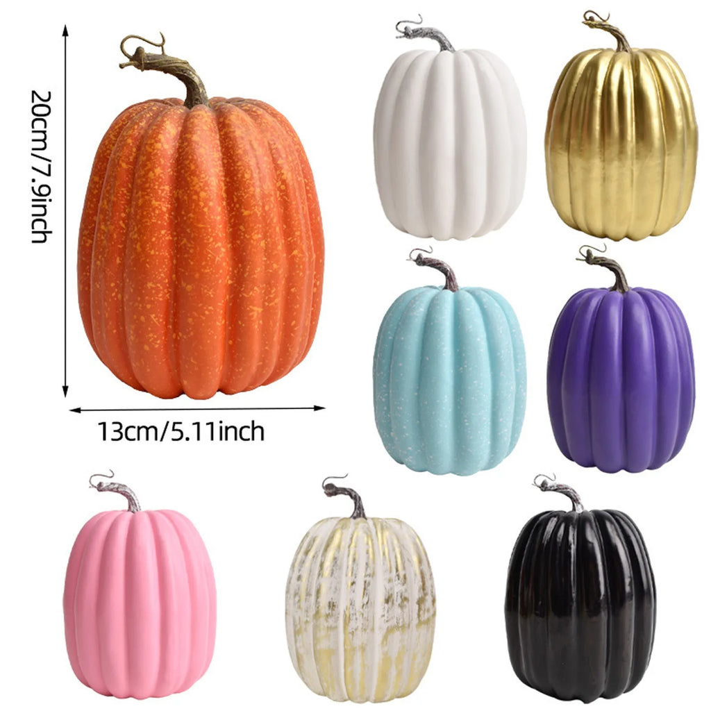 Rustic Faux Pumpkin Table Decor in Assorted Colors for Fall, Halloween & Thanksgiving Centerpieces