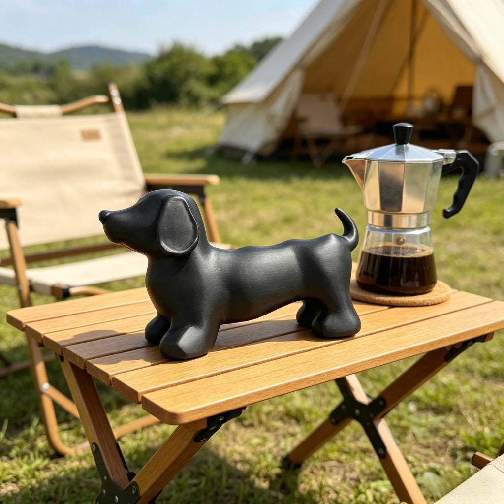 Dachshund Dog Toothbrush Holder – Black Bathroom Organizer