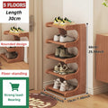 Bamboo-Style Multi-Tier Shoe Rack for Entryway & Bedroom