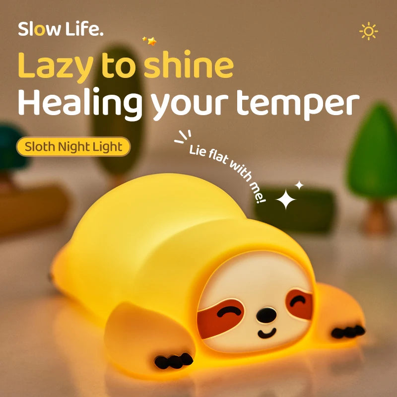 Marlow Animal Silicone Night Light – Kids’ Bedside LED Lamp