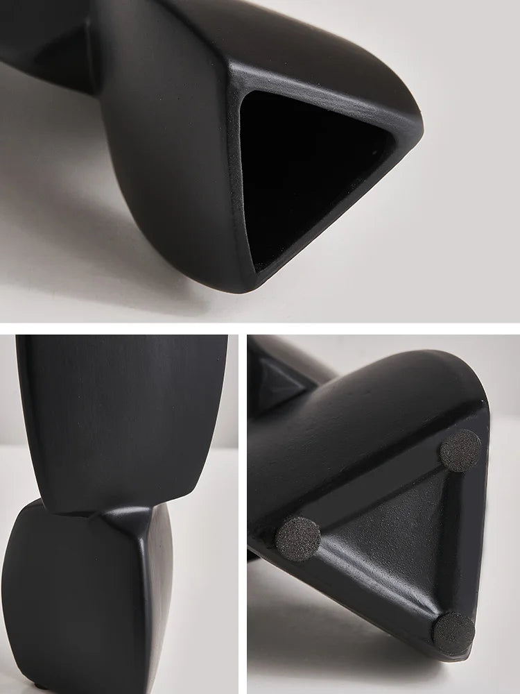 Edda Sculptural Ceramic Vase – Modern Minimalist Tabletop Decor