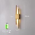 Asta Gold LED Wall Sconce Lamp for Bedroom or Living Room