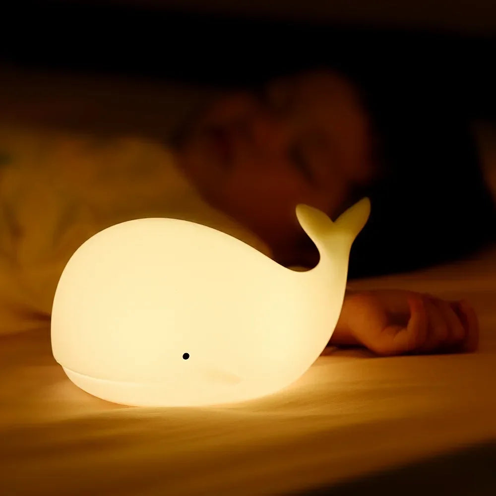 Willow Silicone Animal Night Light – USB Rechargeable Touch Lamp