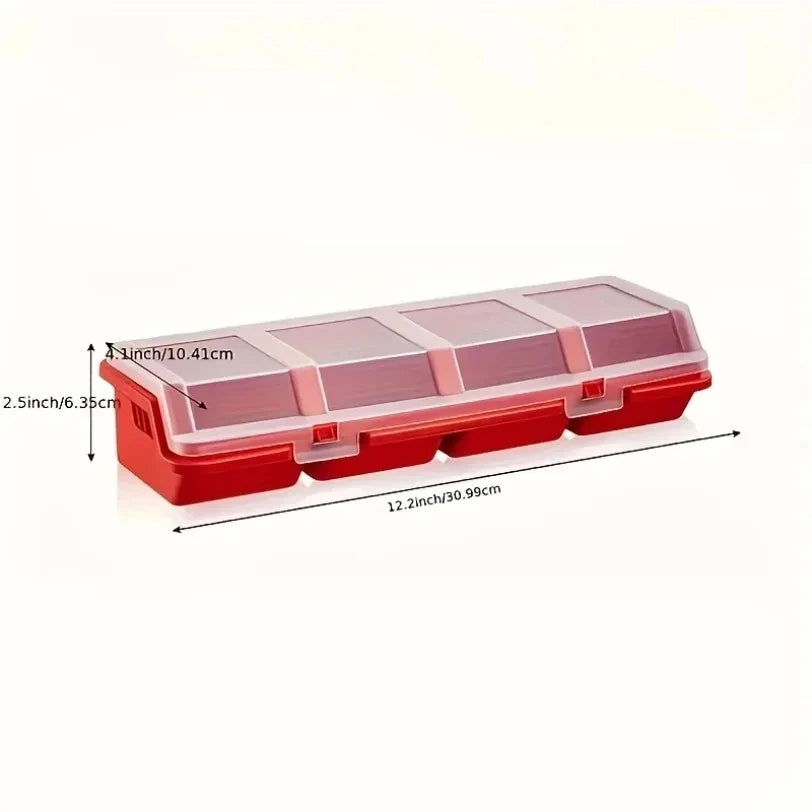 Multi-Compartment Small Parts Organizer Box for Hardware & Craft Supplies
