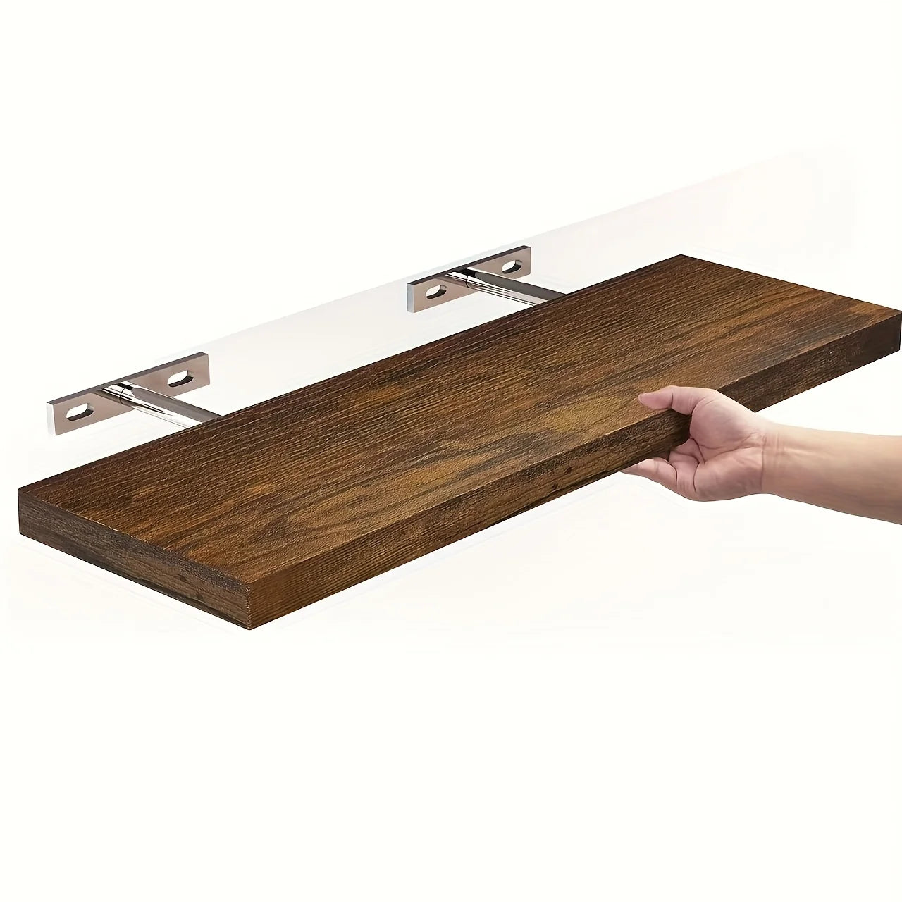 Classic Wood Floating Wall Shelf for Living Room or Bedroom