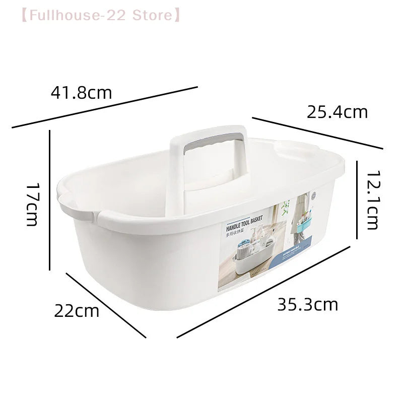 Handled Cleaning Caddy for Bathroom, Kitchen, or Laundry Organization