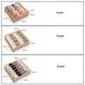 Fabric Grid Drawer Organizer Box for Underwear, Socks, or Bras – Khaki