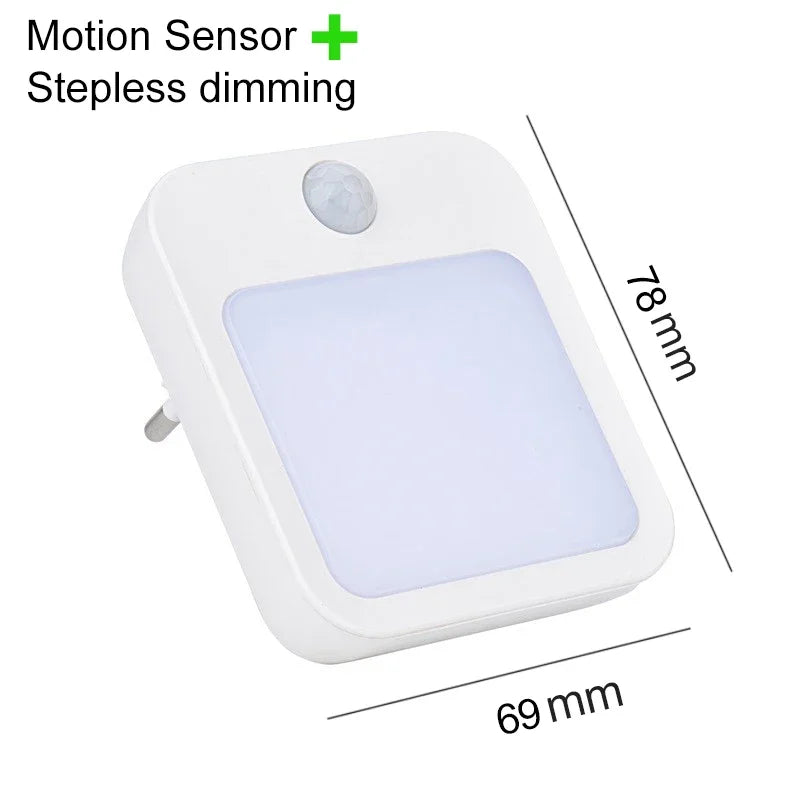 Adjustable Motion Sensor Night Light for Bedroom or Hallway (Plug-In)