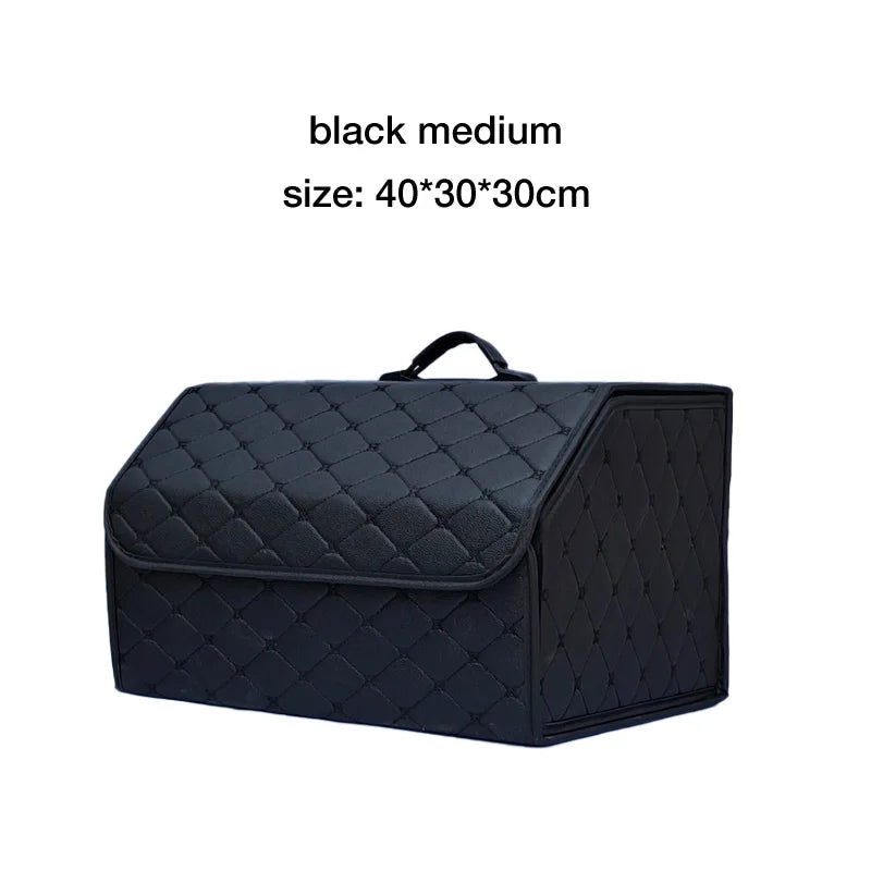 Quilted Folding Car Trunk Organizer with Handle