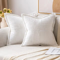 Corduroy Striped Throw Pillow Cover for Living Room & Holiday Decor – 18x18 Inch, Soft Textured, Multiple Colors