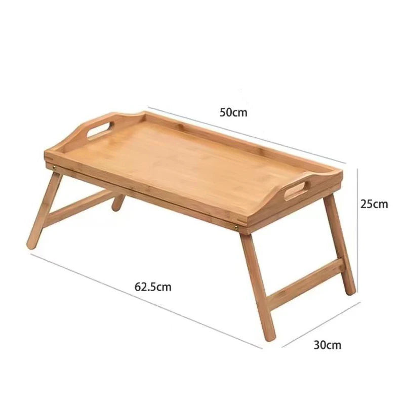 Foldable Bamboo Bed Tray Table for Laptops & Breakfast