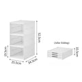 Stackable Shoe Organizer with Front-Opening Doors for Closet or Entryway