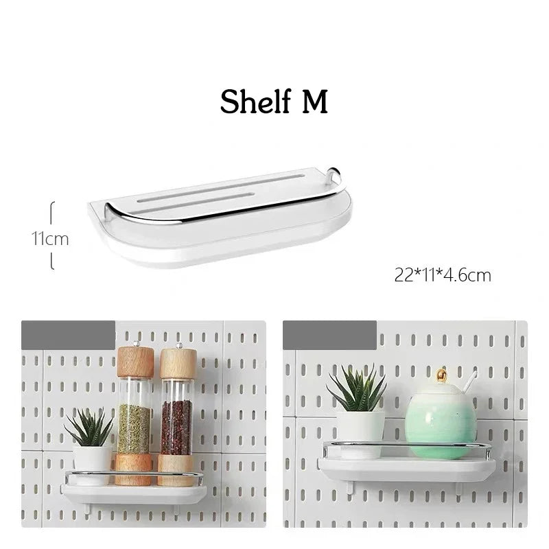 Customizable Pegboard Wall Organizer Accessories for Kitchen & Utility