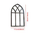 Arched Windowpane Wall Mirror for Entryways or Bedrooms