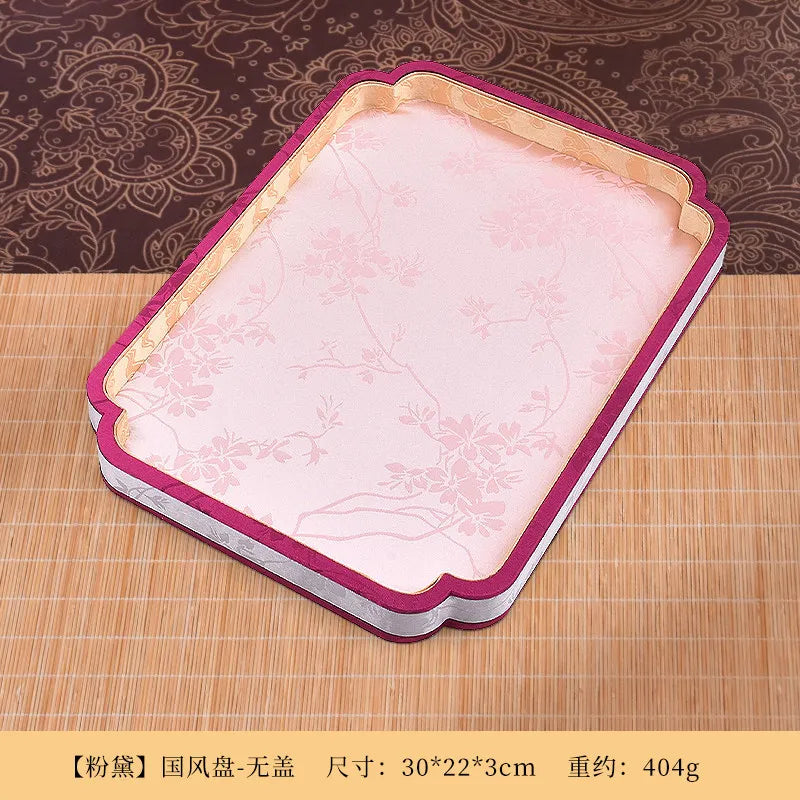 Floral Fabric Jewelry Trays for Bedroom or Vanity Organization