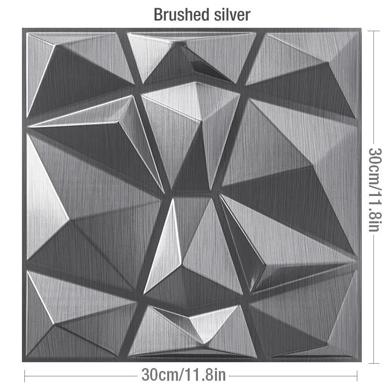 Facet 3D Geometric Wall Panel, 30x30cm