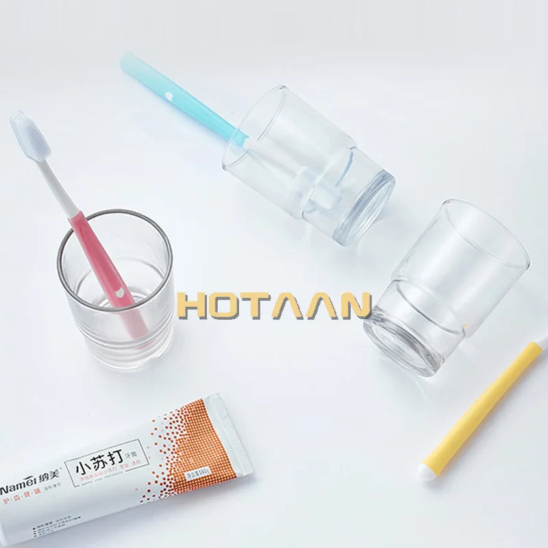 Classic Glass Toothbrush Cup for Bathroom Countertop Organization
