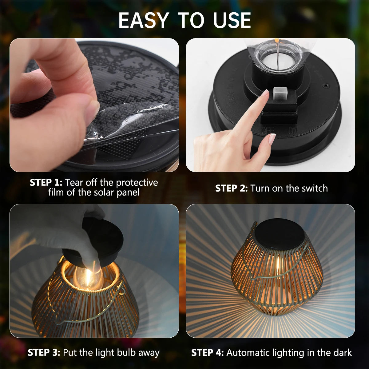 Solar Rattan Lantern for Outdoor Ambiance – Cylinder or Hexagon