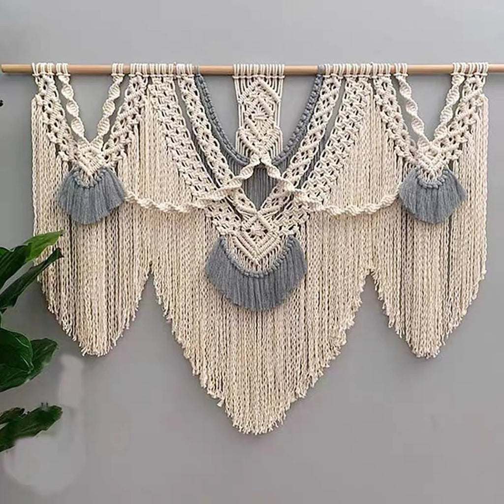 Wren Handwoven Macrame Wall Hanging, Large Boho Tapestry