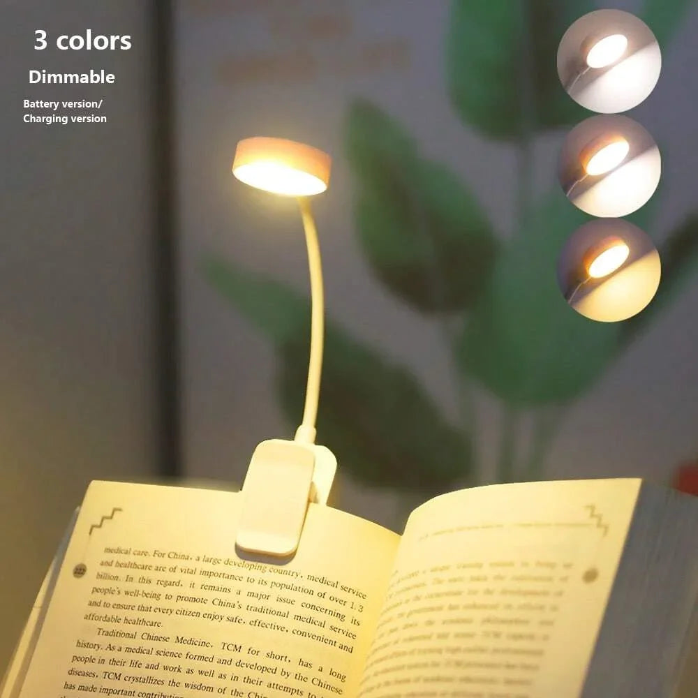 Mini Clip-On LED Book Light for Bedside Reading