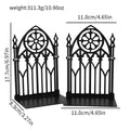 Gothic Gate Metal Bookends for Shelves and Desks