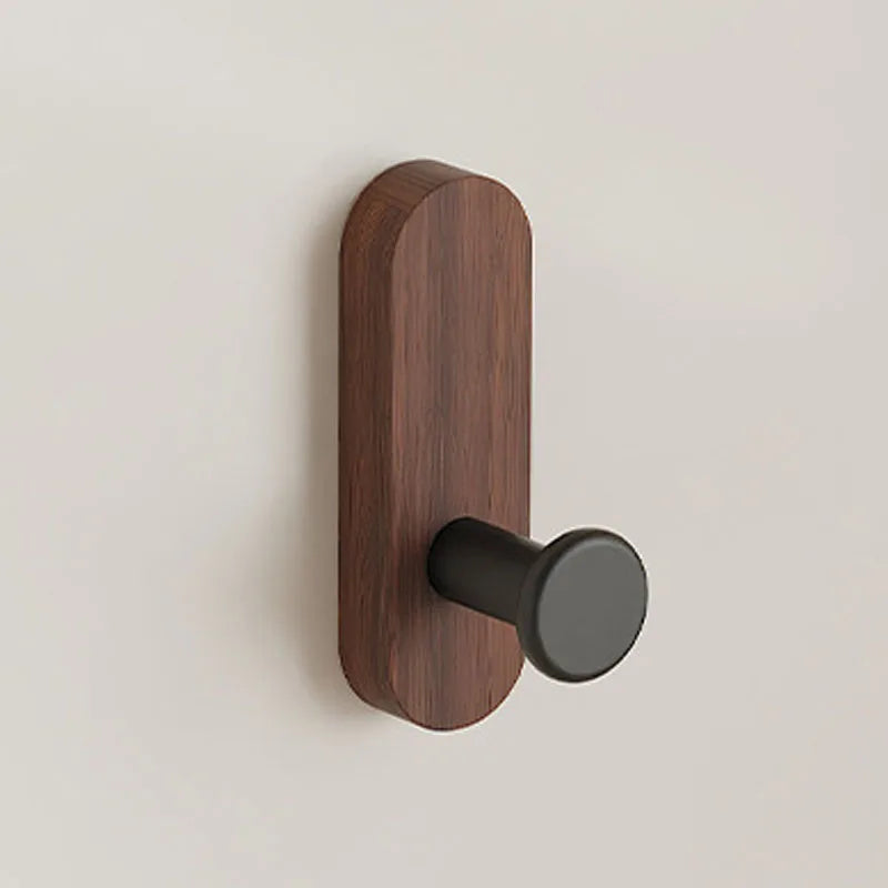 Self-Adhesive Wooden Wall Hook for Entryway, Bath, or Bedroom