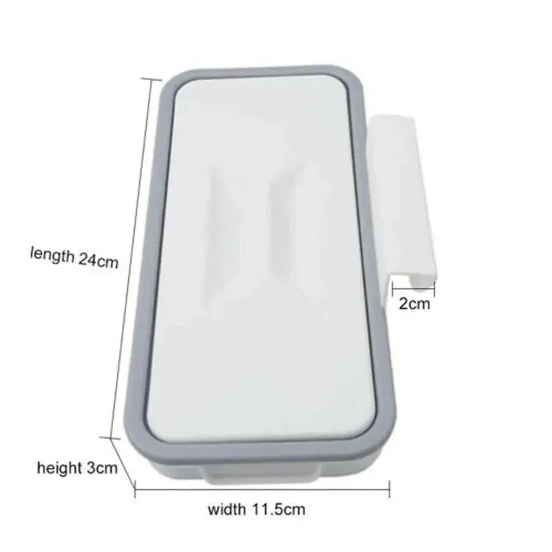 Over-Cabinet Trash Bag Holder with Lid – Grey