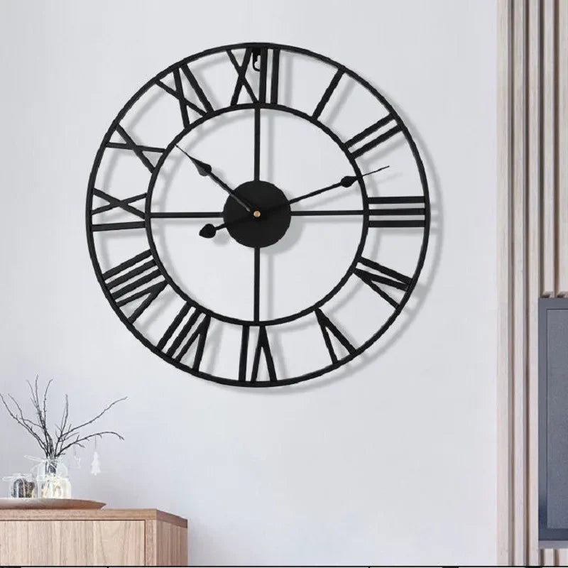 Wren Metal Roman Numeral Wall Clock, 40cm