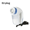 Plug-In Electric Lint Remover with Handle for Sweaters, Clothing, and Upholstery – White/Blue EU Plug