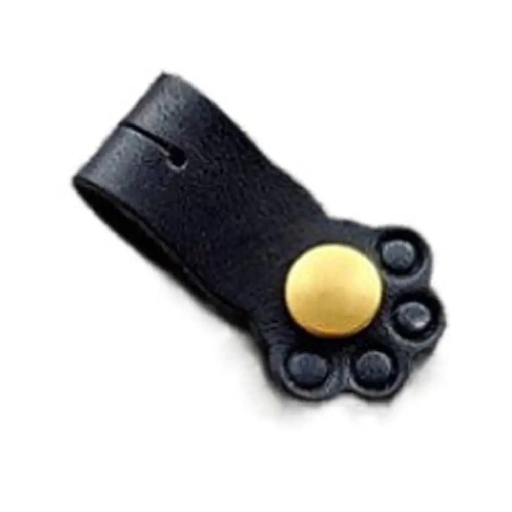 Cat Paw Leather Earphone Cord Organizer Clip for Tidy Cables & Cute Desk Storage