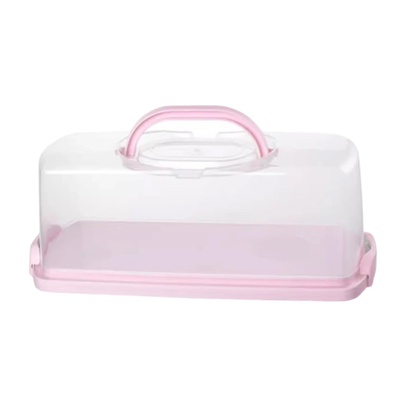 Rectangular Bread Box with Handle and Clear Lid