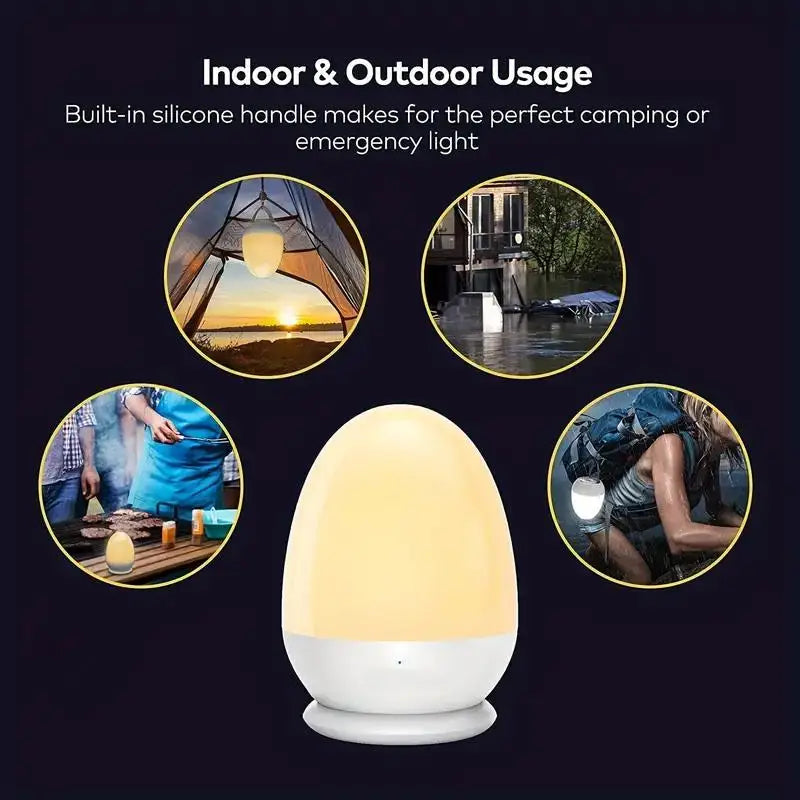 Egg-Shaped Touch Night Light for Nursery & Kids’ Rooms