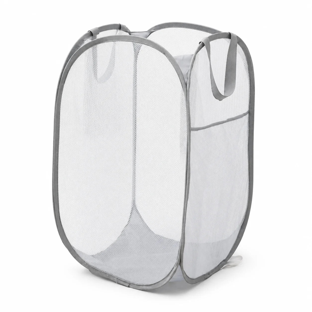 Foldable Mesh Toy Storage Basket with Handles for Kids' Room or Playroom