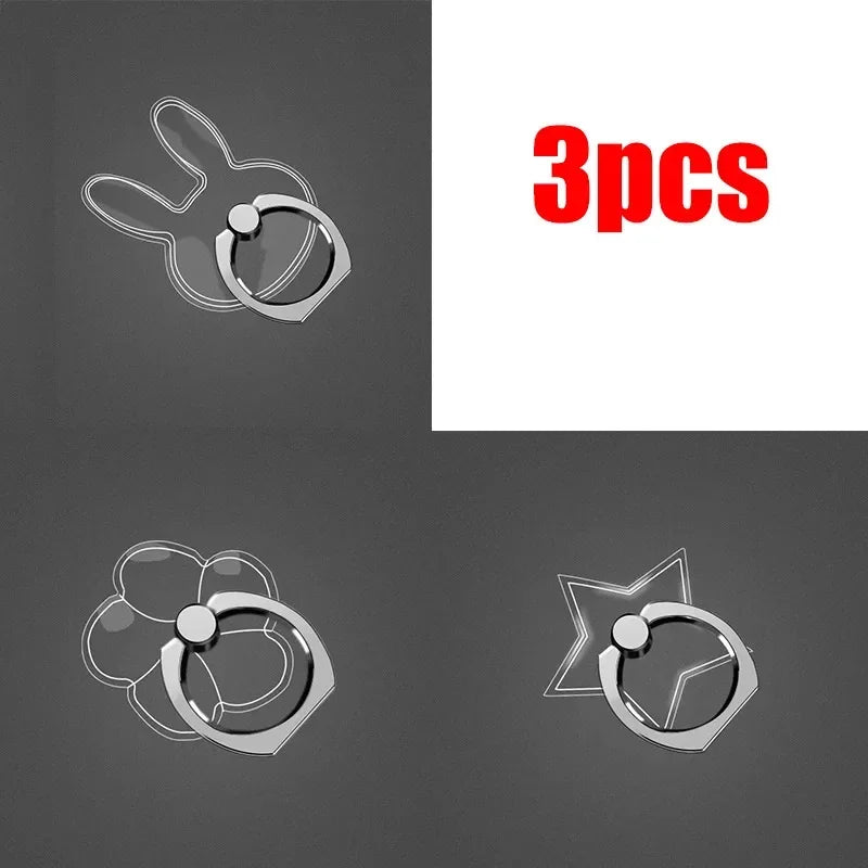 Transparent Animal-Shaped 360° Rotating Phone Ring Holder