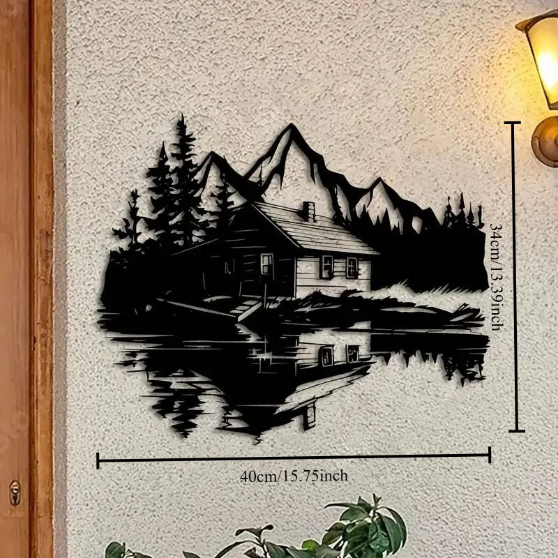 Lakeview Round Metal Wall Art
