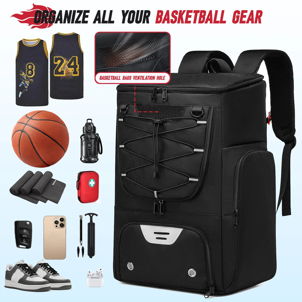 Versatile Sports Backpack with Shoe Compartment & Ball Storage – Black, Camouflage, or Pink