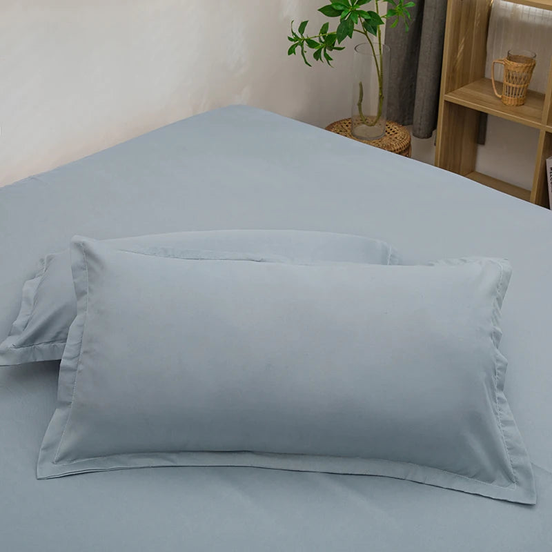 Classic Solid Color Pillowcase Set – Cotton Blend, 2-Pack