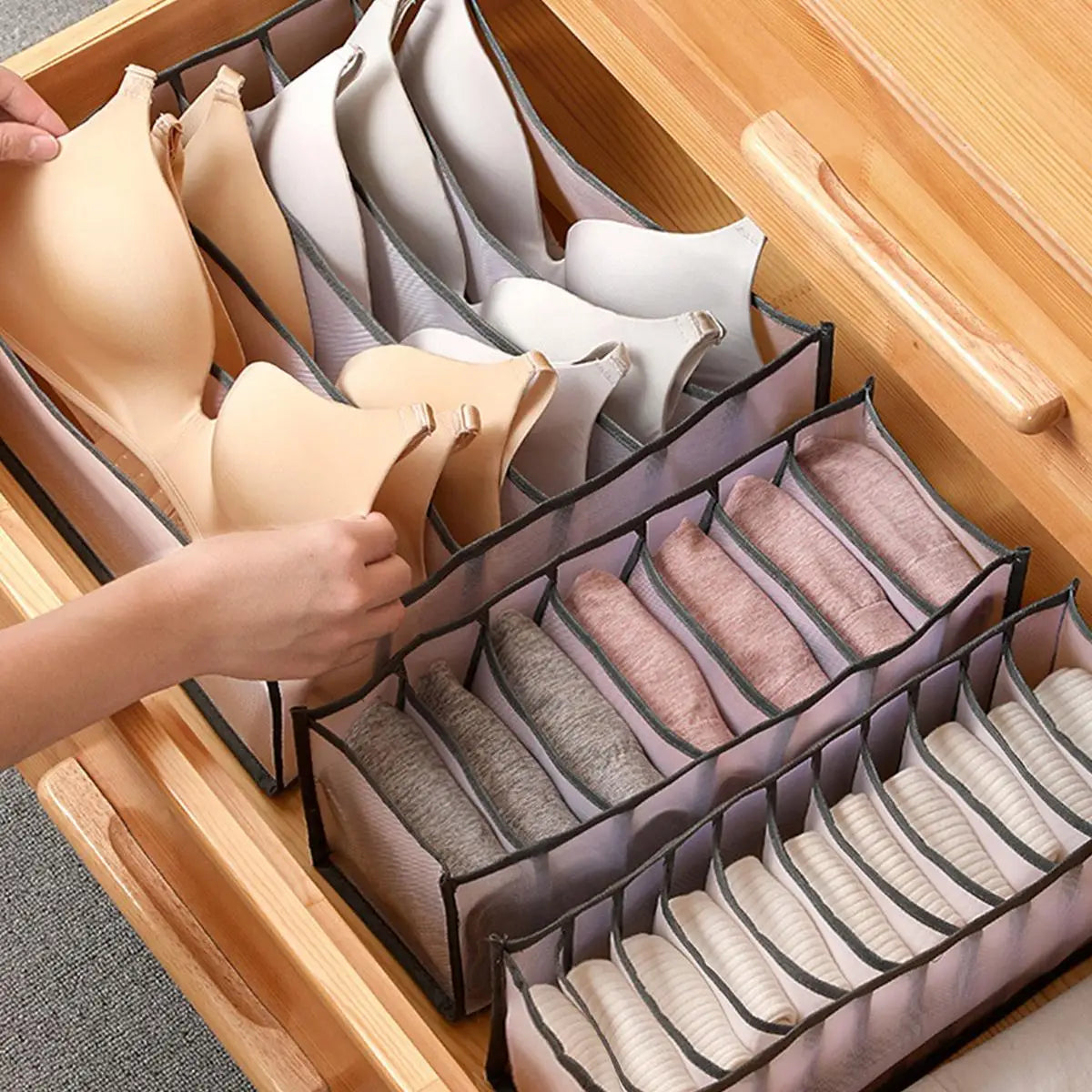 Foldable Drawer Organizers for Socks, Underwear, and Bras