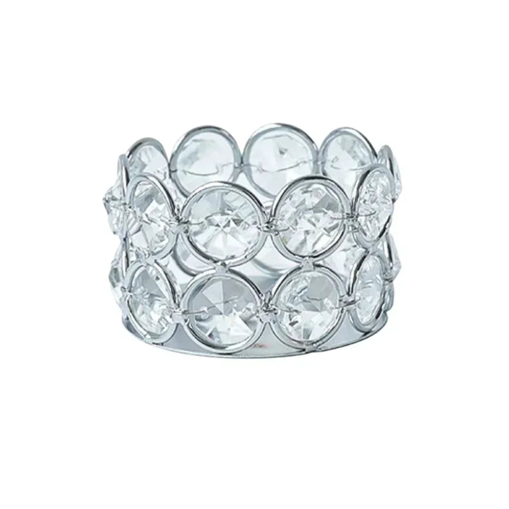 Crystal Tealight Holder with Metal Frame