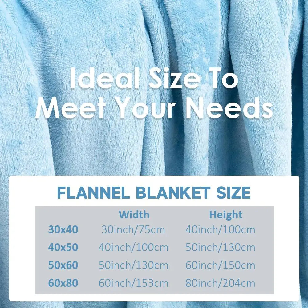 Wobbly Life Cartoon Flannel Throw Blanket for Sofa, Bed & Cozy Naps – Lightweight Printed Fleece