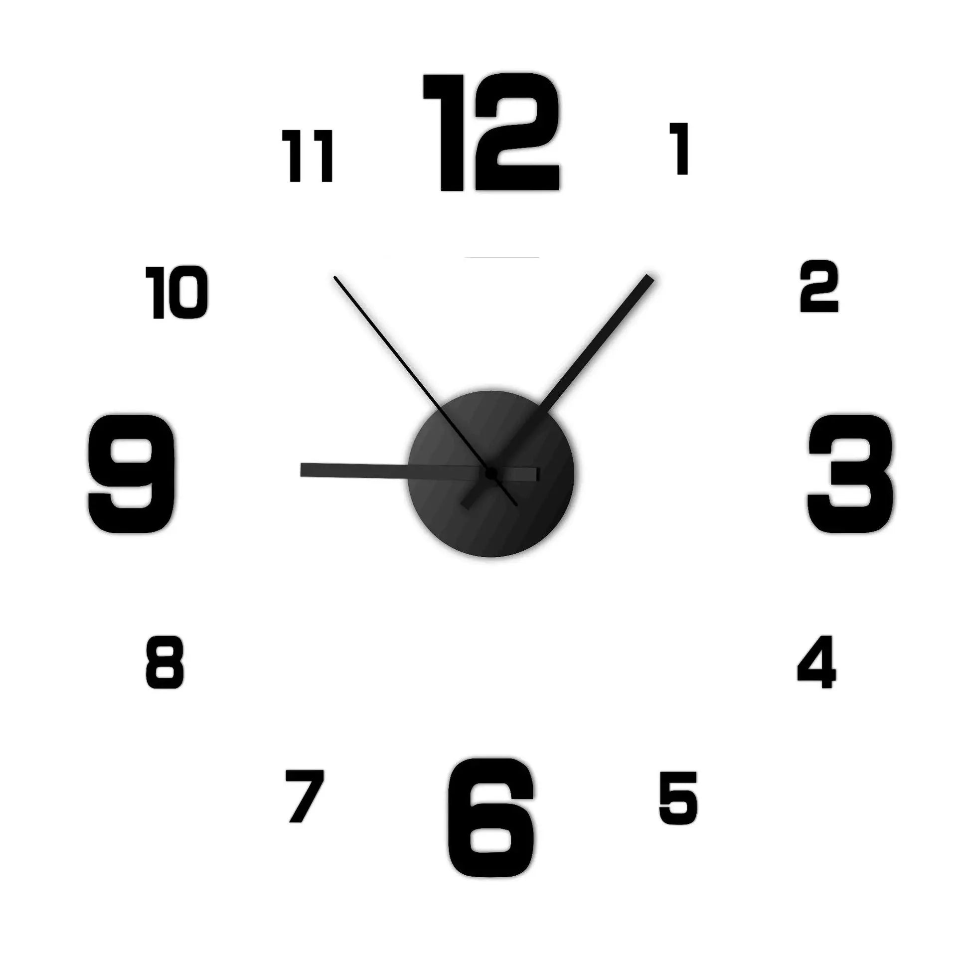 Marlow Frameless DIY Wall Clock – Modern Acrylic Living Room Decor