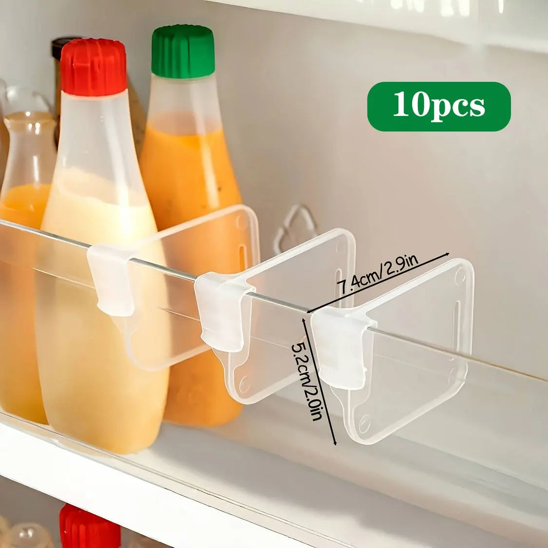 Adjustable Clear Refrigerator Shelf Dividers for Fridge Storage