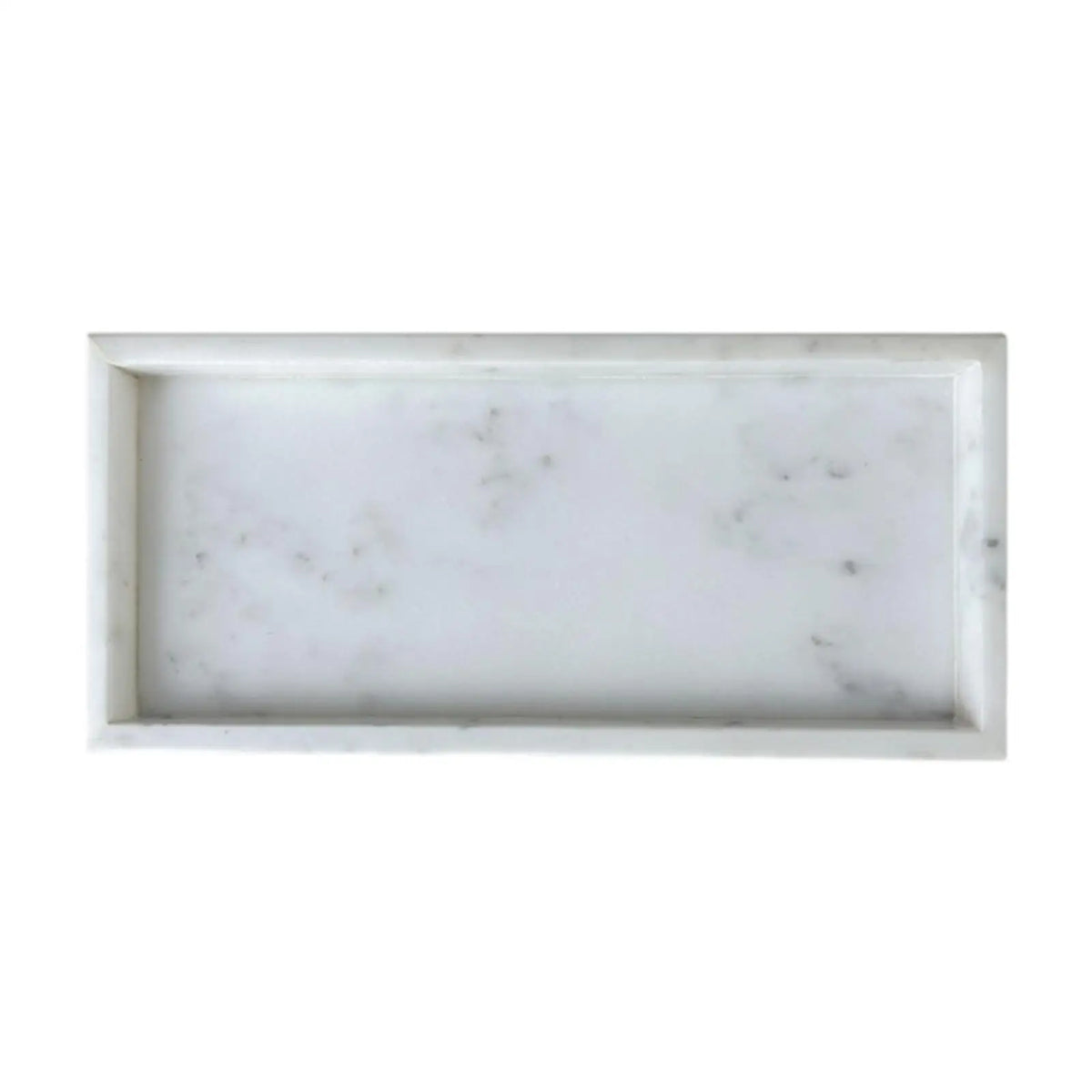 Rectangular Marble Vanity Tray for Bathroom, Bedroom, or Kitchen – 30x13cm Stone Organizer in Green, Black, or White