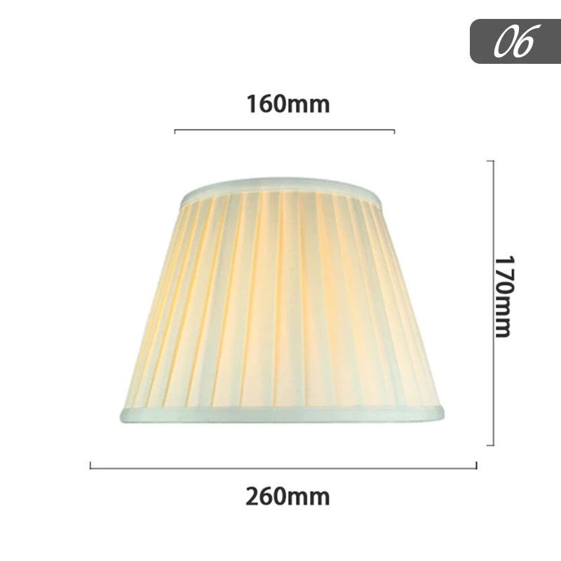 Pleated Fabric Lampshade for E27 Table or Floor Lamps – Multiple Sizes & Colors
