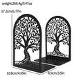 Tree of Life Metal Bookends – Decorative Shelf Organizer for Home or Office