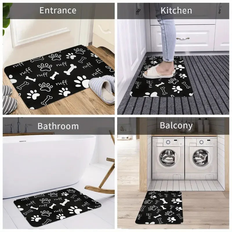 French Bulldog Print Doormat – Soft Anti-Slip Mat for Entryway, Kitchen, or Bath