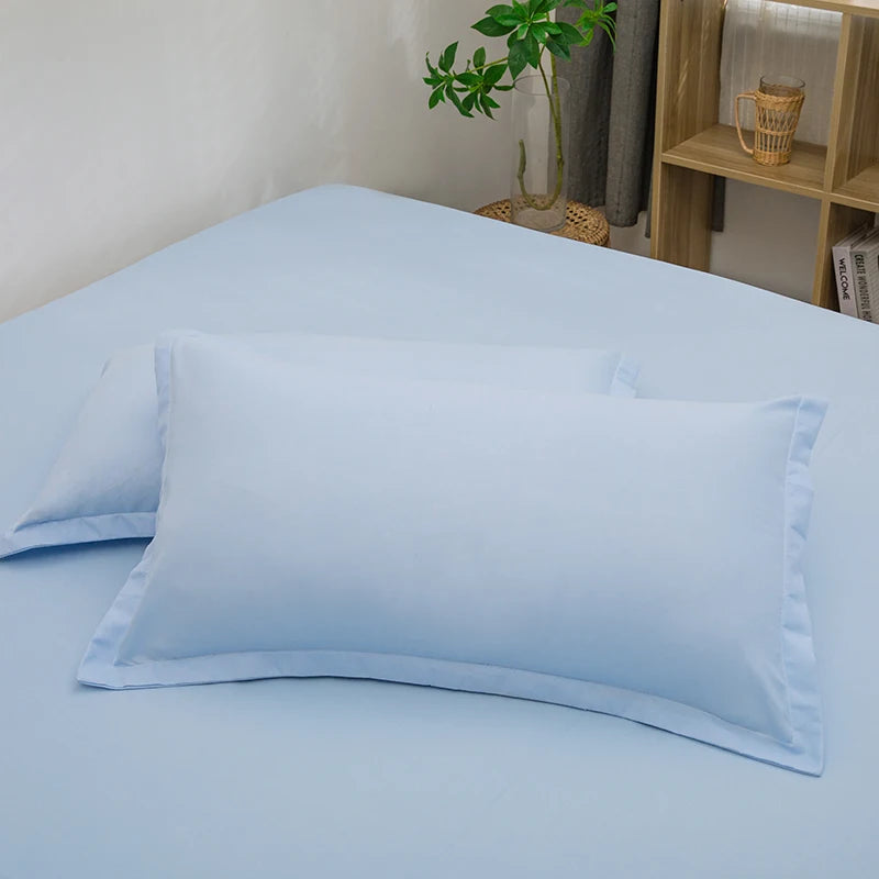 Classic Solid Color Pillowcase Set – Cotton Blend, 2-Pack