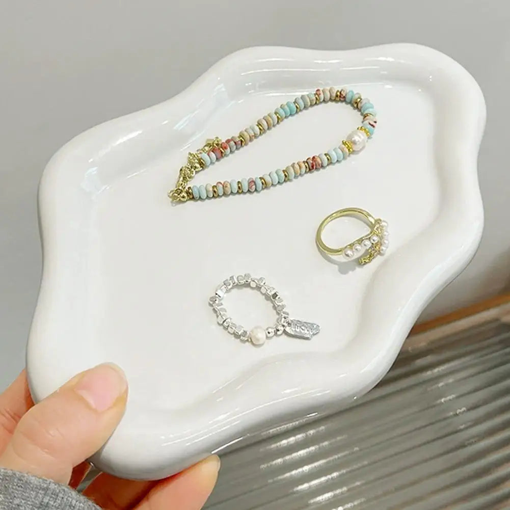 Cloud-Shaped Jewelry Tray for Dresser or Nightstand Organization