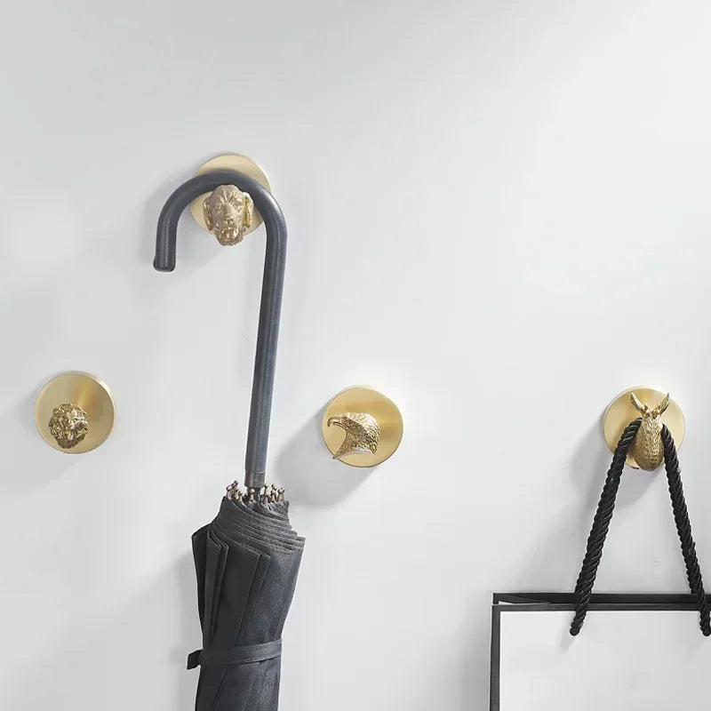 Alder Brass Animal & Botanical Wall Hook