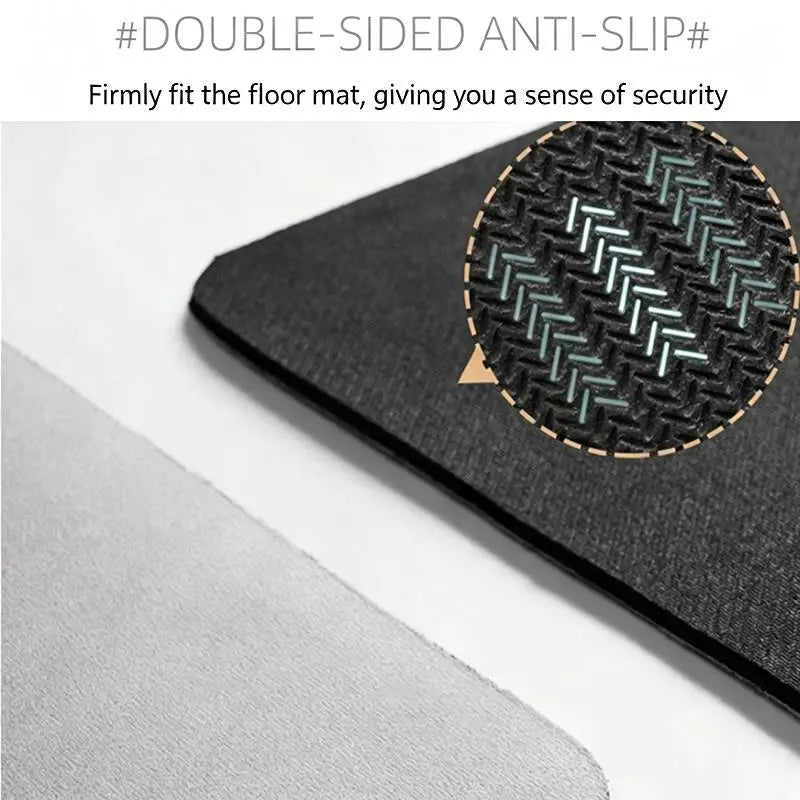 double sided anti-slip detail of cat bath mat with closeup of backing texture